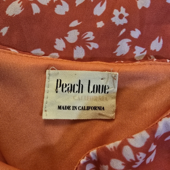 Peach Love California Red Floral Mini Dress - Picture 3 of 4